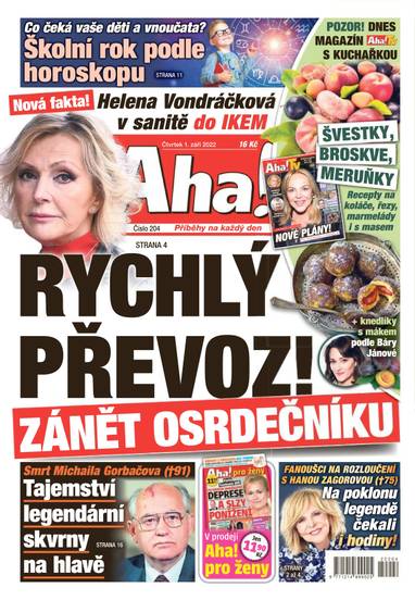 Aha! - 1.9.2022 - CZECH NEWS CENTER a. s.