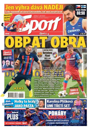 Sport - 7.9.2022 - CZECH NEWS CENTER a. s.
