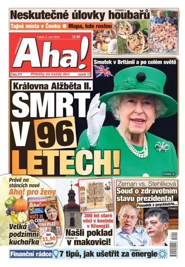 Aha! - 9.9.2022 - CZECH NEWS CENTER a. s.