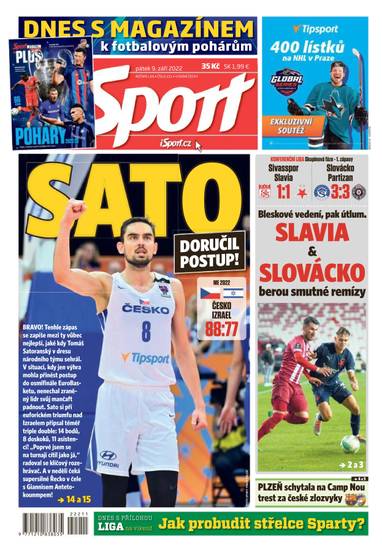 Sport - 9.9.2022 - CZECH NEWS CENTER a. s.