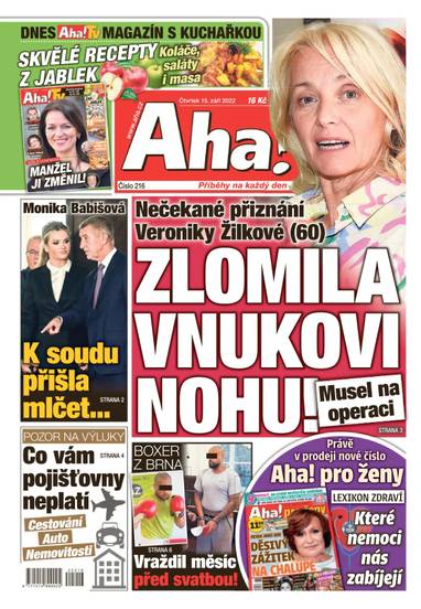 Aha! - 15.9.2022 - CZECH NEWS CENTER a. s.