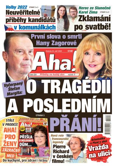 Aha! - 24.9.2022 - CZECH NEWS CENTER a. s.