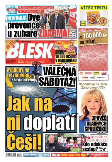 BLESK - 29.9.2022 - CZECH NEWS CENTER a. s.
