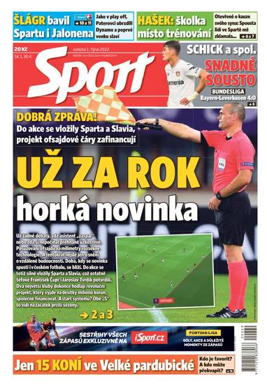 Sport - 1.10.2022 - CZECH NEWS CENTER a. s.