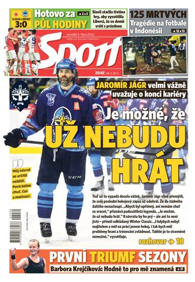 Sport - 3.10.2022 - CZECH NEWS CENTER a. s.