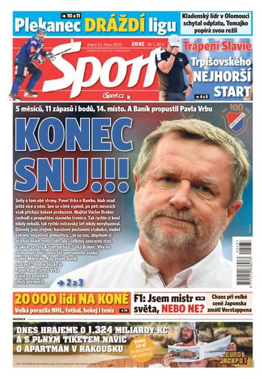Sport - 11.10.2022 - CZECH NEWS CENTER a. s.