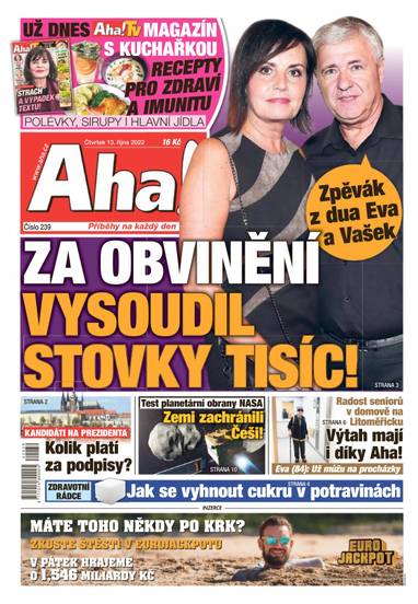 Aha! - 13.10.2022 - CZECH NEWS CENTER a. s.
