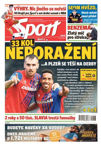 Sport - 18.10.2022 - CZECH NEWS CENTER a. s.