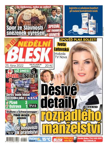 NEDĚLNÍ BLESK - 43/2022 - CZECH NEWS CENTER a. s.