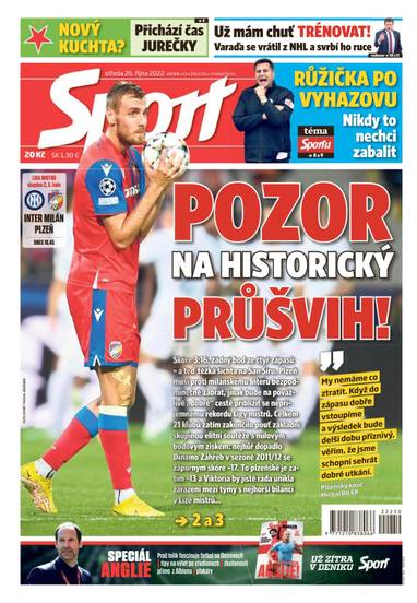 Sport - 26.10.2022 - CZECH NEWS CENTER a. s.