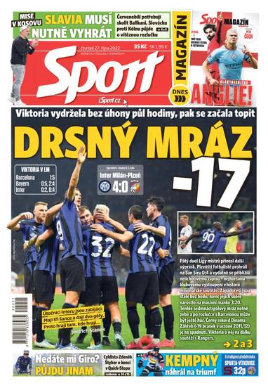 Sport - 27.10.2022 - CZECH NEWS CENTER a. s.