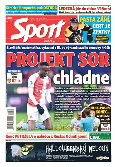 Sport - 29.10.2022 - CZECH NEWS CENTER a. s.