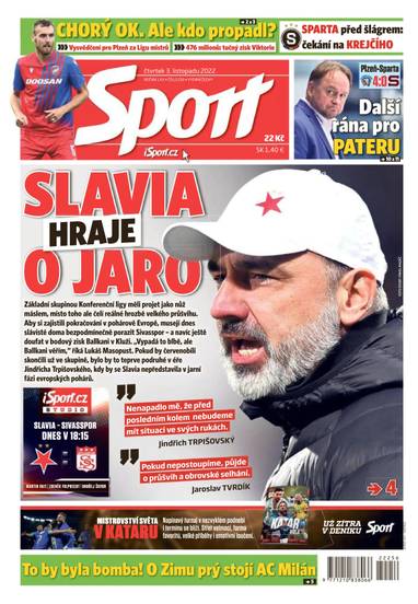 Sport - 3.11.2022 - CZECH NEWS CENTER a. s.