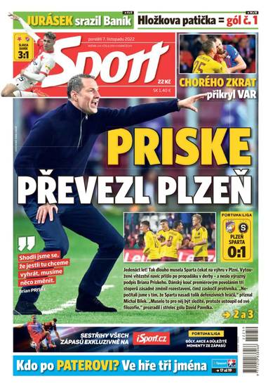 Sport - 7.11.2022 - CZECH NEWS CENTER a. s.