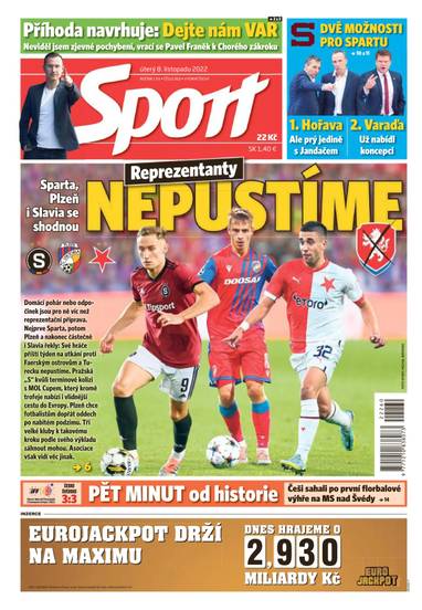Sport - 8.11.2022 - CZECH NEWS CENTER a. s.