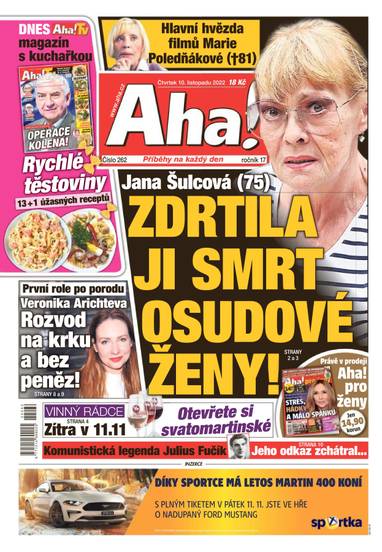 Aha! - 10.11.2022 - CZECH NEWS CENTER a. s.