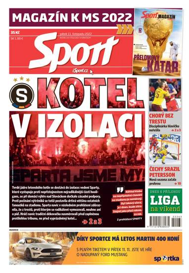 Sport - 11.11.2022 - CZECH NEWS CENTER a. s.