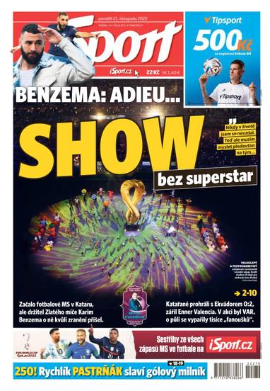 Sport - 21.11.2022 - CZECH NEWS CENTER a. s.