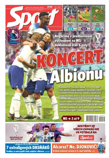 Sport - 22.11.2022 - CZECH NEWS CENTER a. s.