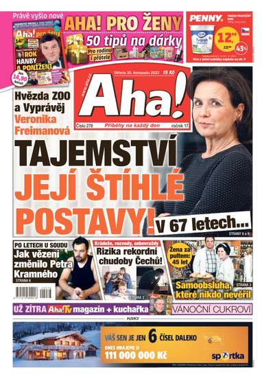Aha! - 30.11.2022 - CZECH NEWS CENTER a. s.