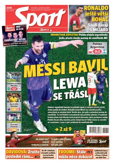 Sport - 1.12.2022 - CZECH NEWS CENTER a. s.