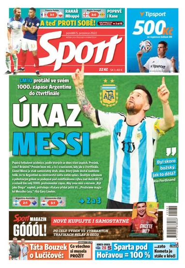 Sport - 5.12.2022 - CZECH NEWS CENTER a. s.