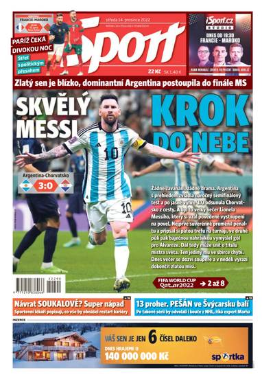 Sport - 14.12.2022 - CZECH NEWS CENTER a. s.