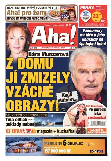 Aha! - 21.12.2022 - CZECH NEWS CENTER a. s.