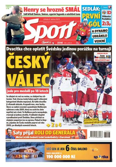 Sport - 4.1.2023 - CZECH NEWS CENTER a. s.