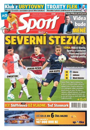 Sport - 25.1.2023 - CZECH NEWS CENTER a. s.