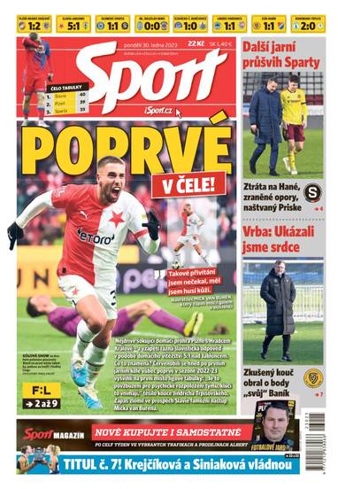 Sport - 30.1.2023 - CZECH NEWS CENTER a. s.