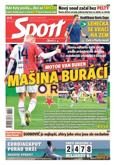 Sport - 31.1.2023 - CZECH NEWS CENTER a. s.