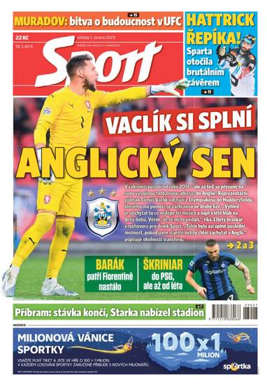 Sport - 1.2.2023 - CZECH NEWS CENTER a. s.