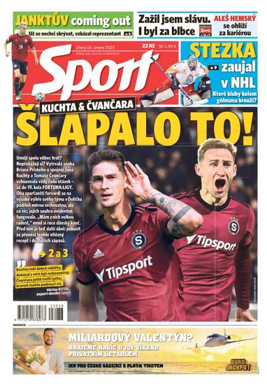 Sport - 14.2.2023 - CZECH NEWS CENTER a. s.