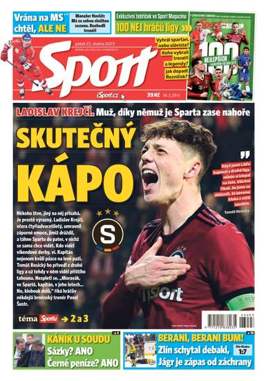 Sport - 21.4.2023 - CZECH NEWS CENTER a. s.