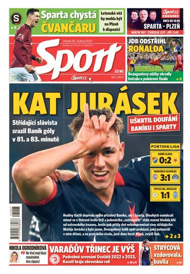 Sport - 26.4.2023 - CZECH NEWS CENTER a. s.