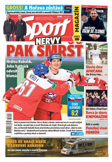 Sport - 19.5.2023 - CZECH NEWS CENTER a. s.