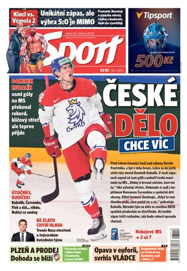 Sport - 23.5.2023 - CZECH NEWS CENTER a. s.