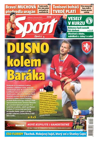 Sport - 3.6.2023 - CZECH NEWS CENTER a. s.