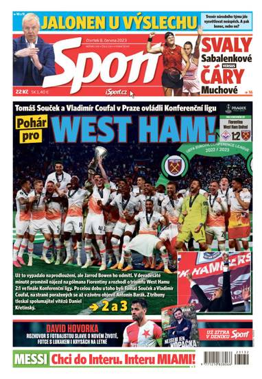 Sport - 8.6.2023 - CZECH NEWS CENTER a. s.