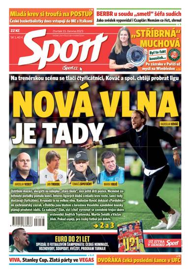 Sport - 15.6.2023 - CZECH NEWS CENTER a. s.
