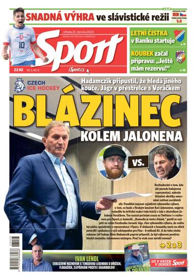 Sport - 21.6.2023 - CZECH NEWS CENTER a. s.