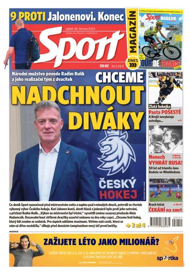 Sport - 30.6.2023 - CZECH NEWS CENTER a. s.
