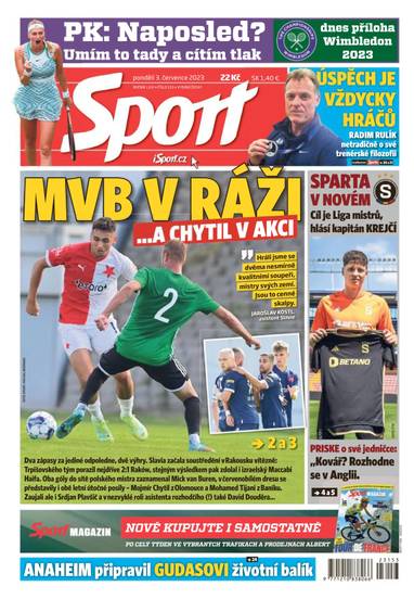 Sport - 3.7.2023 - CZECH NEWS CENTER a. s.