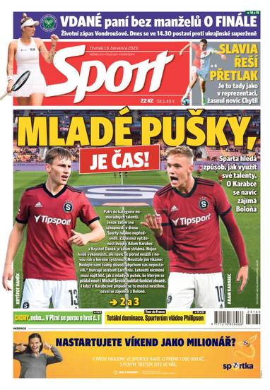 Sport - 13.7.2023 - CZECH NEWS CENTER a. s.