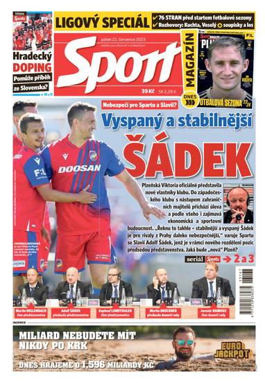 Sport - 21.7.2023 - CZECH NEWS CENTER a. s.