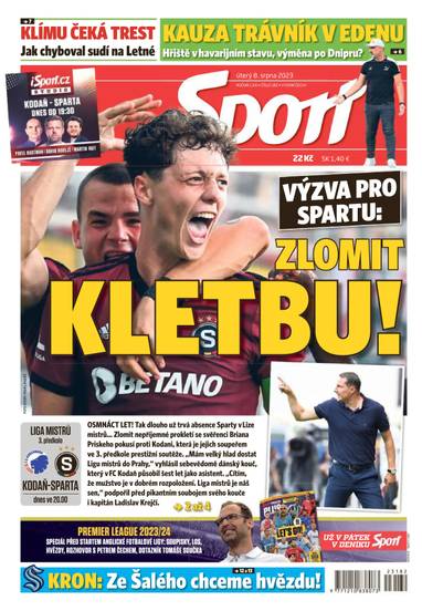 Sport - 8.8.2023 - CZECH NEWS CENTER a. s.