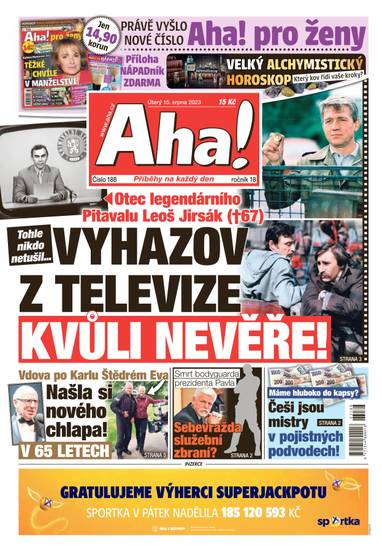 Aha! - 15.8.2023 - CZECH NEWS CENTER a. s.