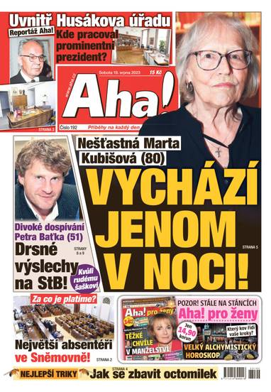 Aha! - 19.8.2023 - CZECH NEWS CENTER a. s.