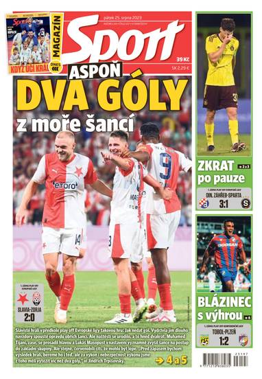 Sport - 25.8.2023 - CZECH NEWS CENTER a. s.